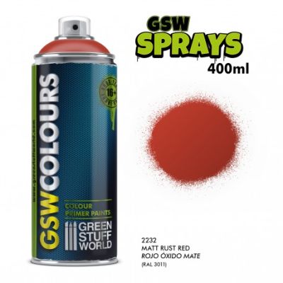Spray Primer Colour Matt Red Rust (400ml)