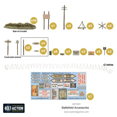 Battlefield Accessories inhalt details aufkleber