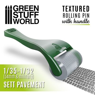 Rolling pin with Handle - Sett Pavement front