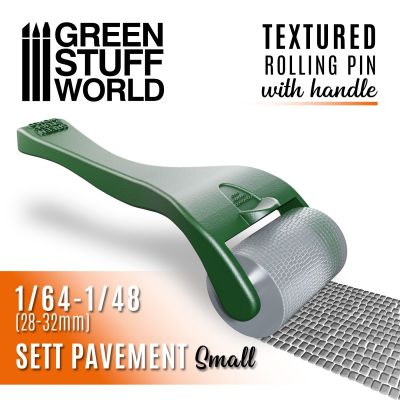 Rolling pin with Handle - Sett Pavement Small front