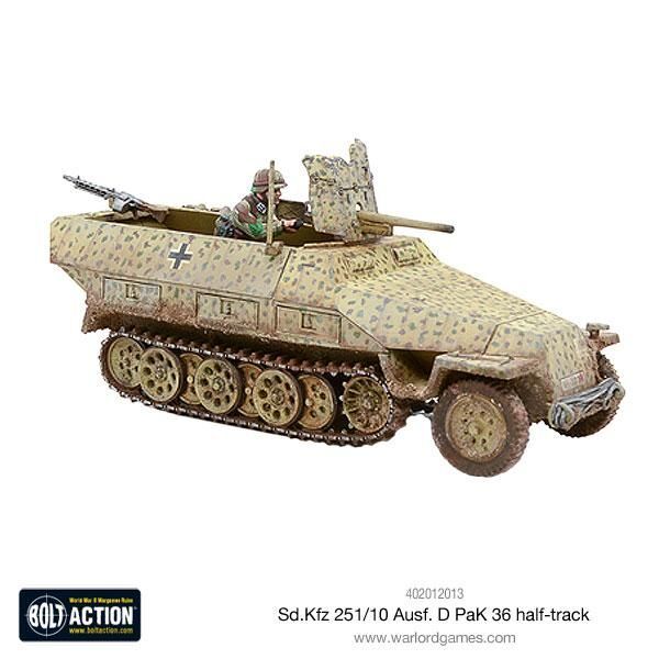Sd.Kfz 251/10 ausf D (37mm Pak) Half Track bemalt tarnfarben flecktarn
