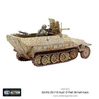 Sd.Kfz 251/10 ausf D (37mm Pak) Half Track bemalt tarnfarben flecktarn
