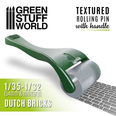 Rolling pin with Handle Dutch Bricks