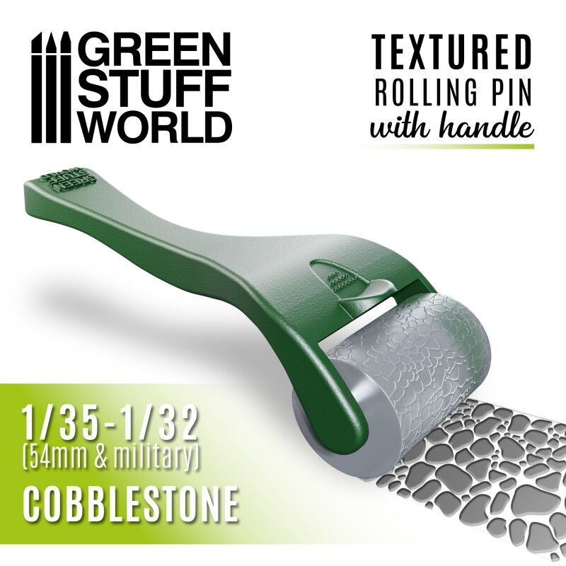 Rolling pin with Handle Cobblestone