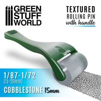 Rolling pin with Handle Cobblestone 15mm