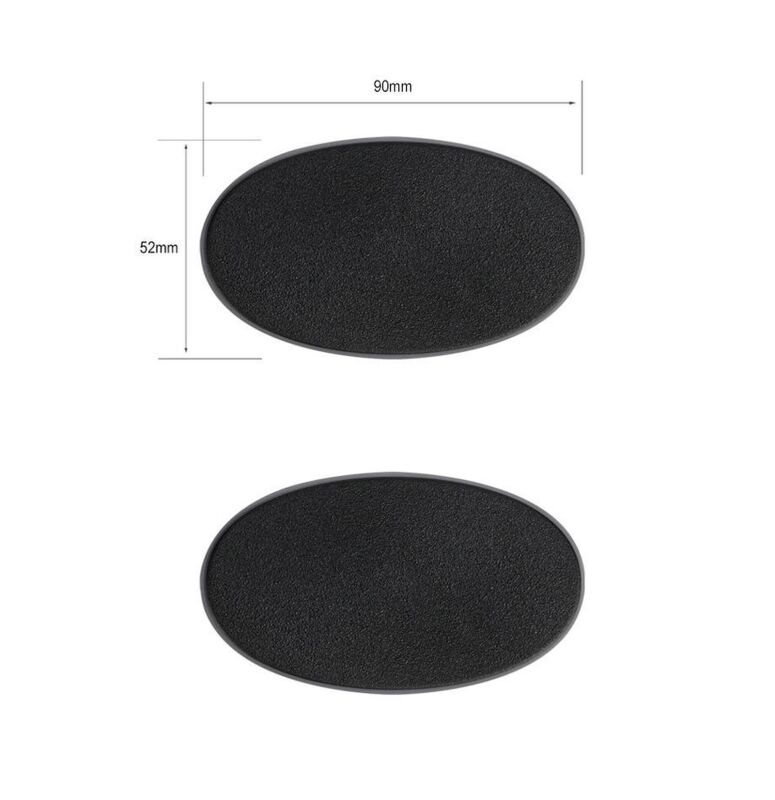 2x Citadel-Ovalbases (90 mm x 52 mm)