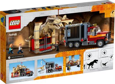 LEGO Jurassic World - 76948 T. Rex & Atrociraptor: Dinosaurier-Ausbruch Verpackung Rückseite