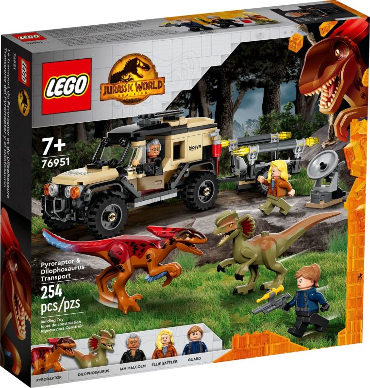 LEGO Jurassic World - 76951 Pyroraptor & Dilophosaurus Transport Verpackung Front