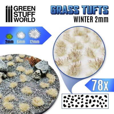 Grass Tufts - 2mm Self-adhesive - Warhammerite Winter