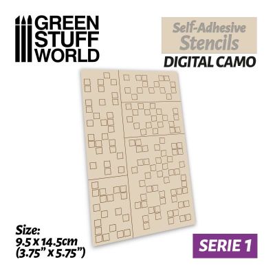 Self-adhesive Stencils - Digital Camo