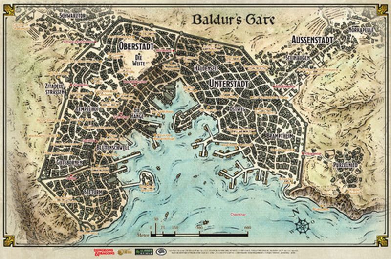 D&D Landkarte Baldurs Gate