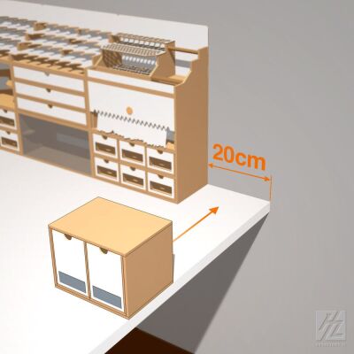 Schubladenmodul 2er (20cm)