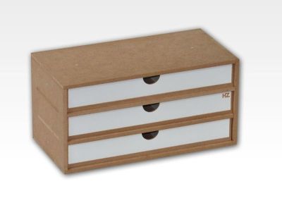 Schubladenmodul 3er flach (30cm)