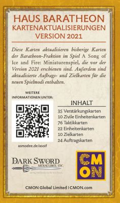 Haus Baratheon Kartenaktualisierungen R&uuml;ckseite
