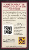 Haus Targaryen Kartenaktualisierungen R&uuml;ckseite