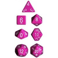 Opaque Polyhedral 7-Die Sets - Light Purple w/white