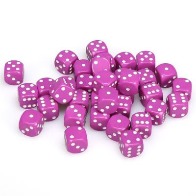 Opaque 12mm d6 with pips Dice Blocks (36 Dice) - Light...