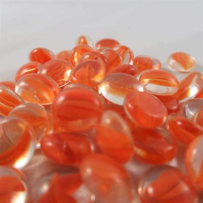 Gaming Glass Stones in Tube - Catseye Orange (40)