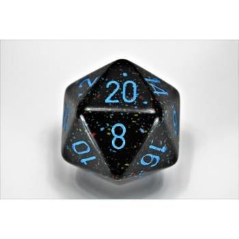 Speckled 34mm 20-Sided Dice - Blue Stars