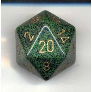 Speckled 34mm 20-Sided Dice - Golden Recon