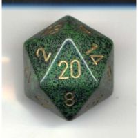 Speckled 34mm 20-Sided Dice - Golden Recon