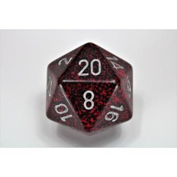 Speckled 34mm 20-Sided Dice - Silver Volcano