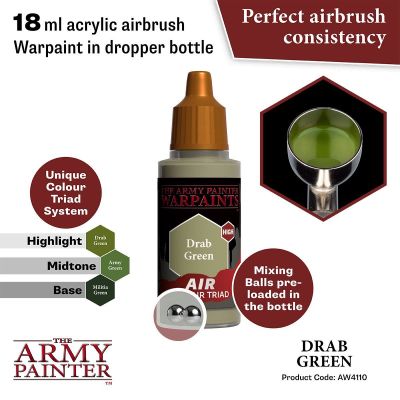 Air Drab Green (18ml) The Army Painter Airbrush Acrylfarbe