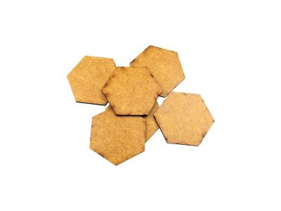 HDF 3mm Bases Hex 50mm (5)