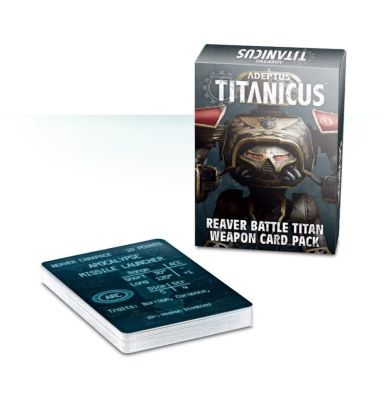 Adeptus Titanicus Reaver Battle Titan Weapon Card Pack...
