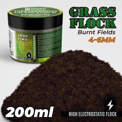 Static Grass Flock 4-6mm - Burnt Fields (200ml)