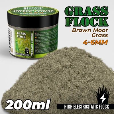 Static Grass Flock 4-6mm - Brown Moor Grass (200ml)