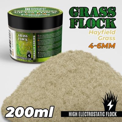 Static Grass Flock 4-6mm - Hayfield Grass (200ml)