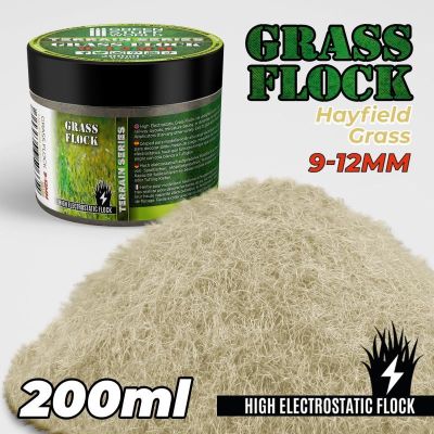 Static Grass Flock 9-12mm - Hayfield Grass (200ml)