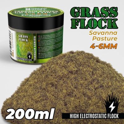 Static Grass Flock 4-6mm - Savanna Pasture (200ml)