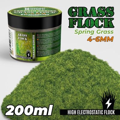Static Grass Flock 4-6mm - Spring Grass (200ml)