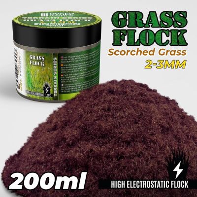 Static Grass Flock 2-3mm - Scorched Brown (200ml)