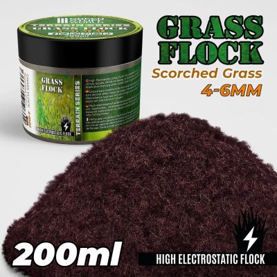 Static Grass Flock 4-6mm - Scorched Brown (200ml)