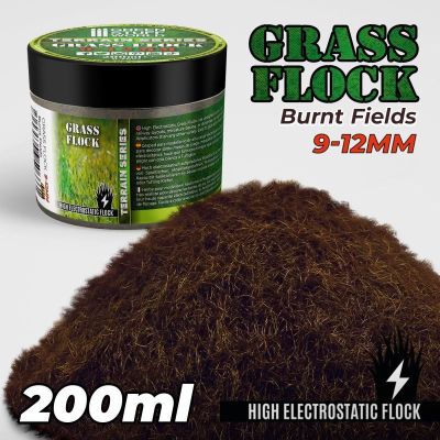 Static Grass Flock 9-12mm - Burnt Fields (200ml)