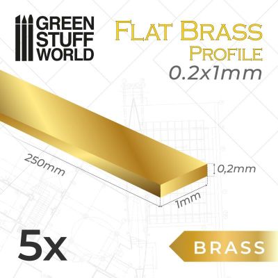 Flat Brass Profile 0.2x1mm