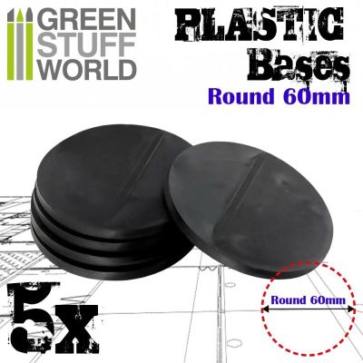 Plastic Bases - Round 60mm Black