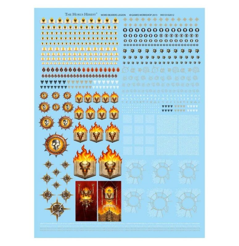 Abziehbilderbogen der Legion der Word Bearers