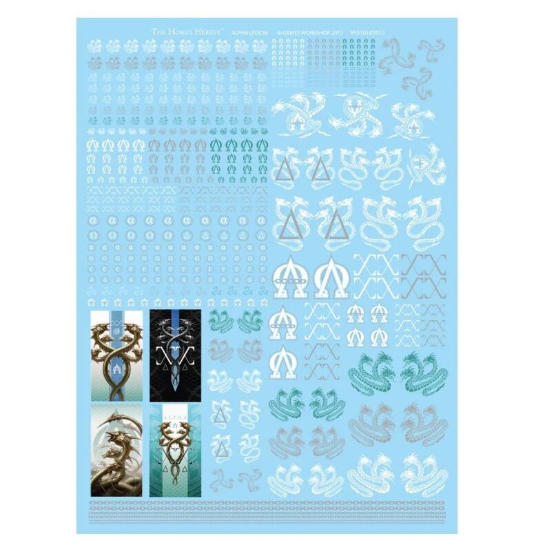 Abziehbilderbogen der Alpha Legion