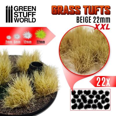 Grass TUFTS - 22mm self-adhesive - BEIGE