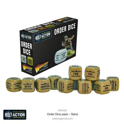 Bolt Action Order Dice Pack - Sand (12)