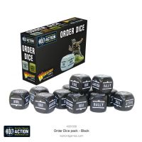 Bolt Action Order Dice Pack - Black (12)