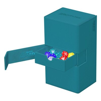 Ultimate Guard Twin Flip&acute;n&acute;Tray Case 200+ XenoSkin Monocolor Petrolblau