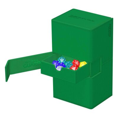 Ultimate Guard Twin Flip&acute;n&acute;Tray Case 200+ XenoSkin Monocolor Gr&uuml;n