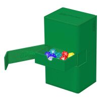 Ultimate Guard Twin Flip&acute;n&acute;Tray Case 200+ XenoSkin Monocolor Gr&uuml;n