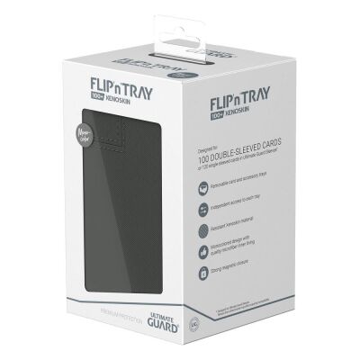 Ultimate Guard Twin Flip&acute;n&acute;Tray 100+ XenoSkin Monocolor Grau