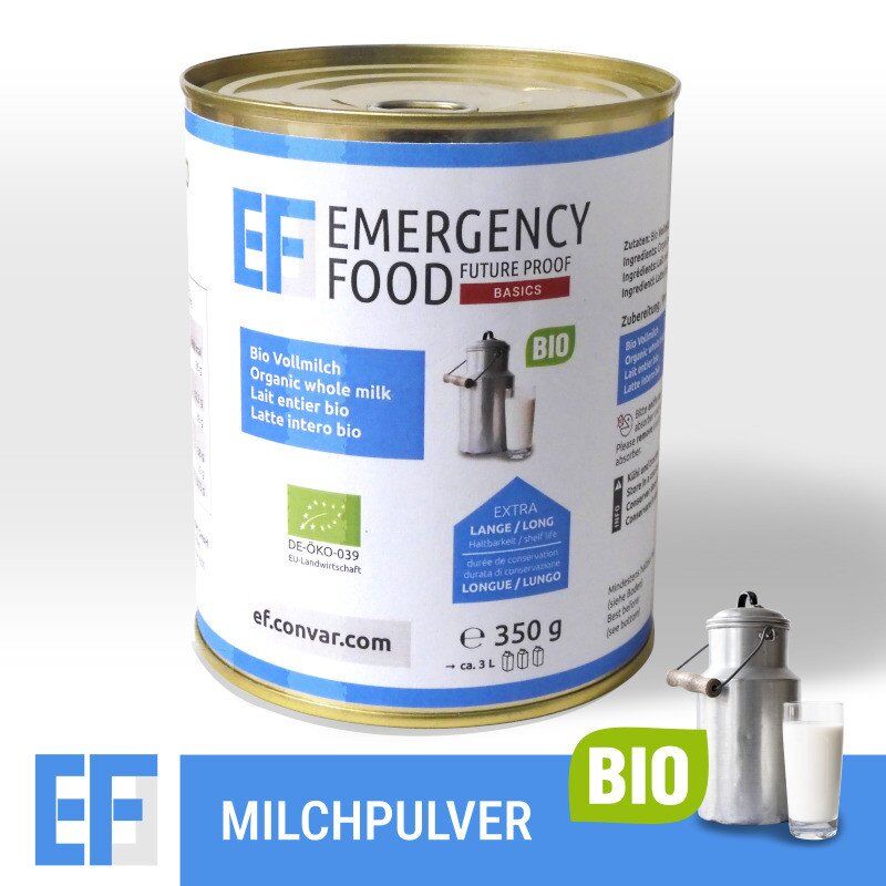 CONVAR EF BASICS Bio Vollmilchpulver (350 g ergibt 3 Liter) - [DE-ÖKO-007] EFB-VMP-350